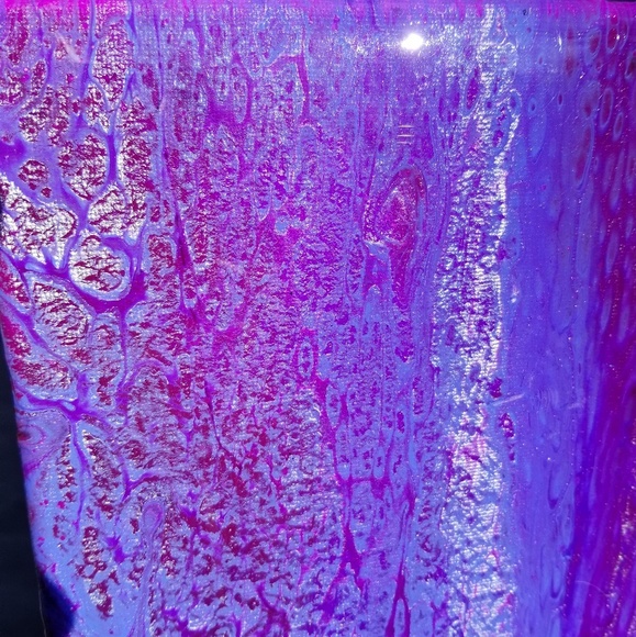 10x10 Purple Divide Paint Pour - Picture 2 of 8